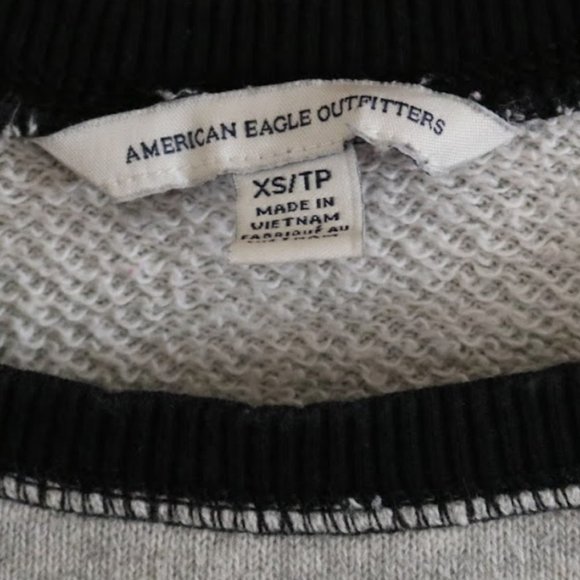 American Eagle Outfitters Vintage Raglan Sweater - Leopard print Eagle Logo - Picture 11 of 16